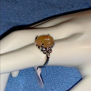 Natural Stone Stainless Steel Ring